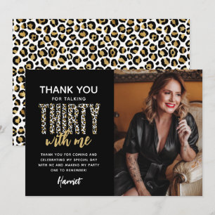 Praat met mij over de derde. 30e verjaardag bedankkaart