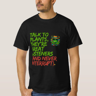 Praat met Planten: Grappig Plant Lover Cool Design T-shirt