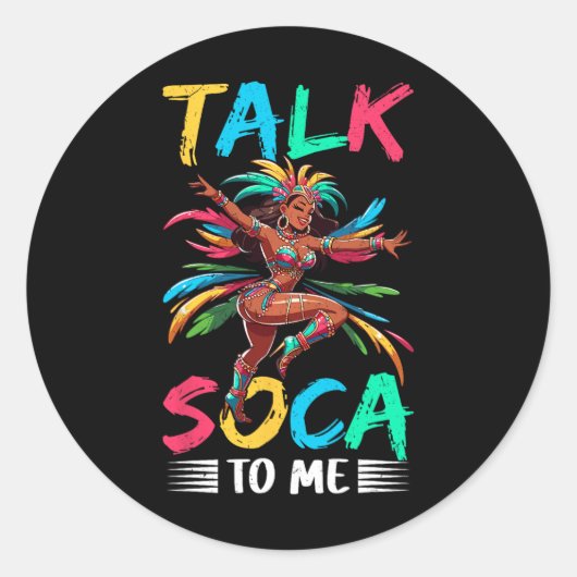 Praat met Soca voor mij Carnaval Soca Ronde Sticker (Voorkant)