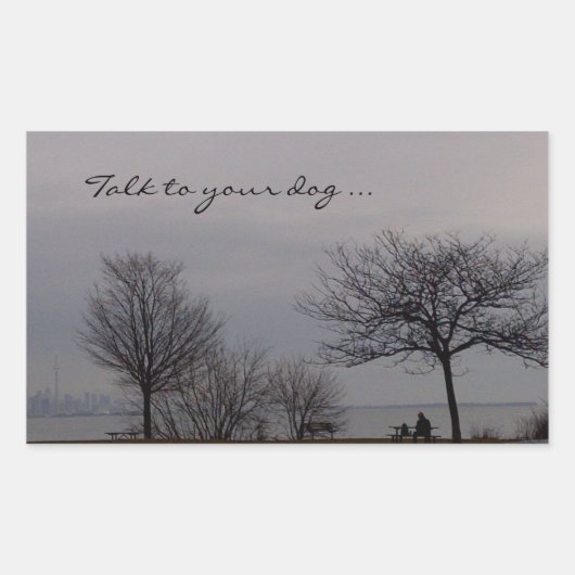Praat met uw hond Sticker van RoseWrites (Voorkant)