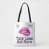 Praat minder Doe meer canvas tas (Voorkant)