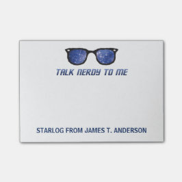Praat nerdy met mij Space Stars Custom Notitieblok Post-it® Notes