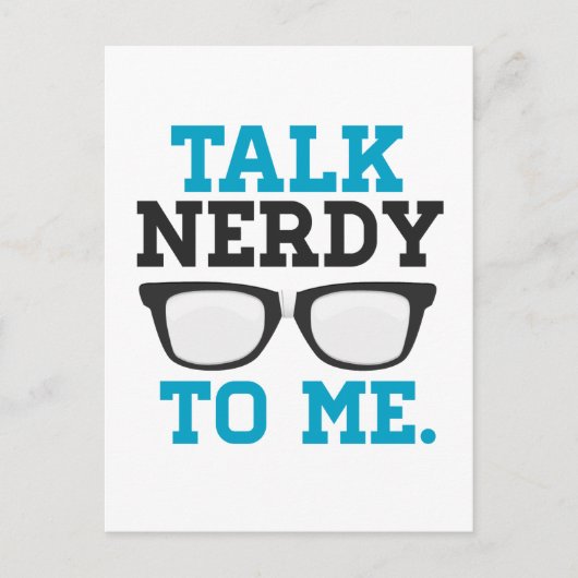 Praat Nerdy tegen me Funny Spectacles Briefkaart (Voorkant)