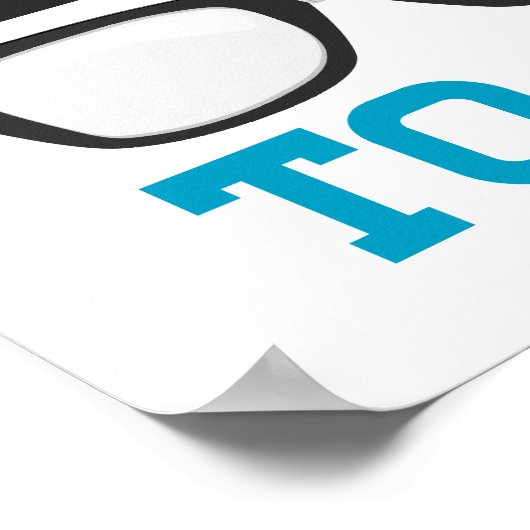 Praat Nerdy tegen me Funny Spectacles Poster (Hoek)