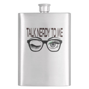 Praat nerdy tegen me Geek bril knipogen Eye Green Flacon