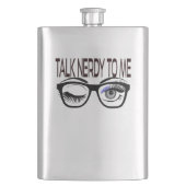 Praat nerdy tegen me Geek bril knipogen oog Flacon (Voorkant)