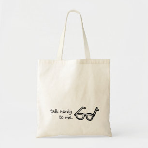 Praat Nerdy tegen me! Glas Funny Style Tas