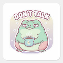 Praat Niet Kikker Sticker Schattige Geïrriteerde K