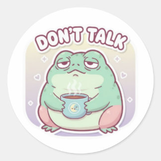 Praat Niet Kikker Sticker Schattige Geïrriteerde K