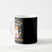 Praat niet met me, ik tel grappige kattenbreisels koffiemok (Voorkant links)
