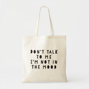 Praat niet tegen me canvas tas