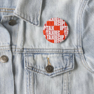 Praat! Rec. Voor Podcaster en Podcast Fan. Ronde Button 5,7 Cm