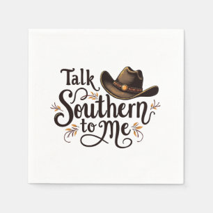 Praat Southern to Me Funny Cowboy Pet Western Servet