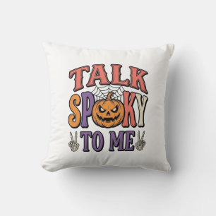 Praat Spoken Met Me Vintage Halloween T-shirt Ontw Kussen