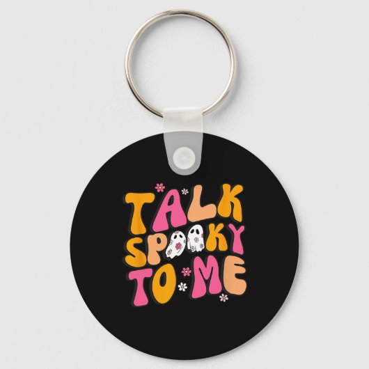 Praat Spooky met mij Kostuum Halloween Matching Fa Sleutelhanger (Voorkant)