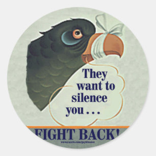 Praat te veel ronde sticker