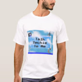 Praat Techie aan me Windows 95 thema T-shirt (Voorkant)