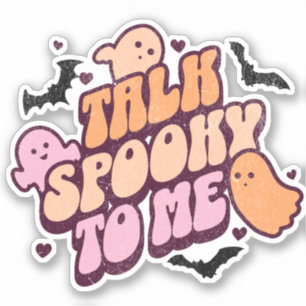 Praat tegen me spooky sticker
