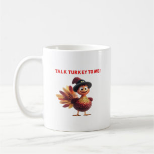 Praat Turk Met Mij Grappig Thanksgiving-ontwerp Cl Koffiemok