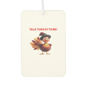 Praat Turkije Met Mij Grappig Thanksgiving-ontwerp Luchtverfrisser