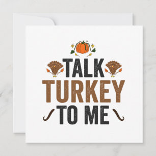 Praat Turkije tegen me Grappig Thanksgiving Herfst