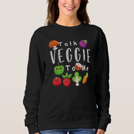 Praat tussen Veggie en Grafische vegetariër Trui (Voorkant)
