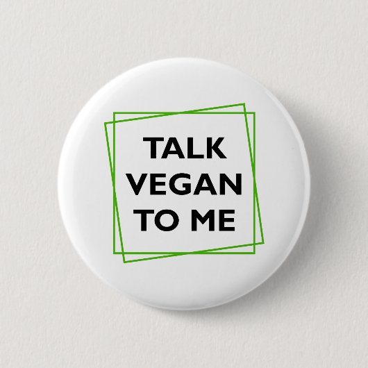 Praat Vegan tegen me Button (Voorkant)