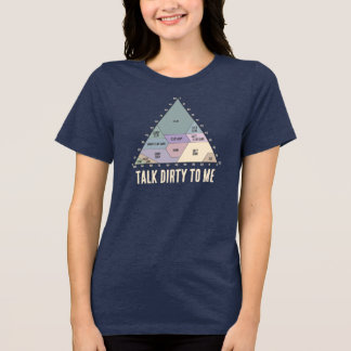 Praat vies tegen me - Bodemtextuurdiagram Tri-Blend Shirt