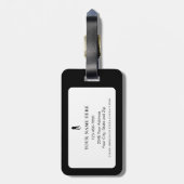 Praat Vogeltje Grappige Persoonlijke Golfer voor H Bagagelabel (Achterkant verticaal)