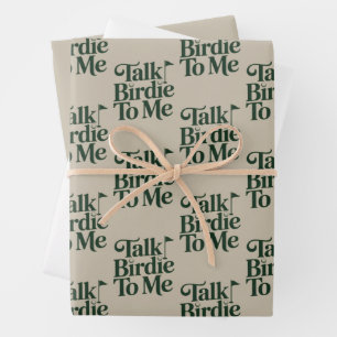 Praat Vogeltje Met Me Golf Grappige Meisjes Golfer Inpakpapier Vel