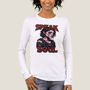 Praat Ziel Melancholische Gotische Karakter Grafis Tri-Blend Shirt