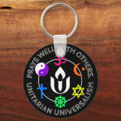 Praateert goed met anderen Unitair univeralisme Sleutelhanger (Voorkant)