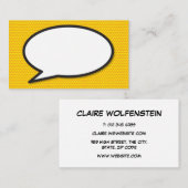 Praatwolk Pret Retro Stripboek Visitekaartje (Voorkant / Achterkant)