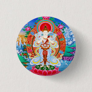 Prabhutaratna Buddha Cool oriental Padmakumara Ronde Button 3,2 Cm
