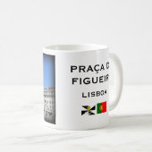 Praça DA Figueira, tasse de Lisbonne Portugal (Devant droit)