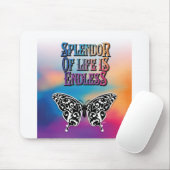 Pracht van het leven met vlinder muismat (Met muis)