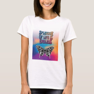 Pracht van het leven met vlinder t-shirt