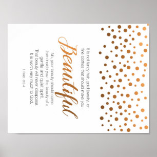 Prachtig, 1 Peter 3 de Verse van de Manuscript Poster