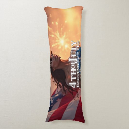 Prachtig 4 juli Ontwerp - Vuurwerk & Vrijheid Lichaamskussen (Voorkant Verticaal)