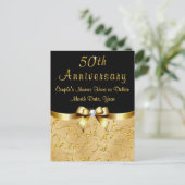 Prachtig 50e Jubileum Save the Date Post Kaarten (Staand voorkant)