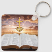 Prachtig, 50e kerkgenootschap Jubileum, feestgunst Sleutelhanger (Achterkant)