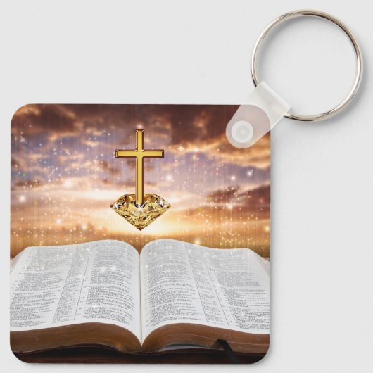 Prachtig, 50e kerkgenootschap Jubileum, feestgunst Sleutelhanger (Achterkant)