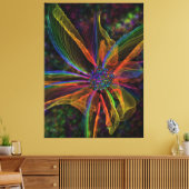 Prachtig Abstract bloemverpakt canvas (Insitu (Woonkamer))