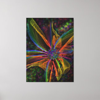 Prachtig Abstract bloemverpakt canvas Afdruk