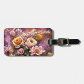 Prachtig acrylisch ventilatorpatroon bagagelabel (Voorkant horizontaal)