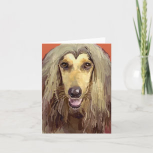 Prachtig Afghan Hound Wenskaart Kaart