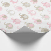 Prachtig Baby-olifantpatroon Cadeaupapier (Hoek)