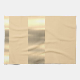 Prachtig beige en gouden ontwerp theedoek