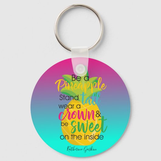 Prachtig ben een ananas sleutelhanger (Voorkant)