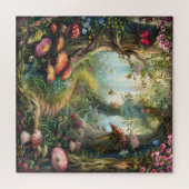 Prachtig betoverd bos legpuzzel (Horizontaal)